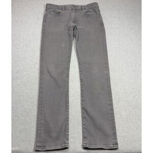 Banana Republic Traveler Jeans Mens 32x34 Gray Stretch Slim Fit Straight Leg